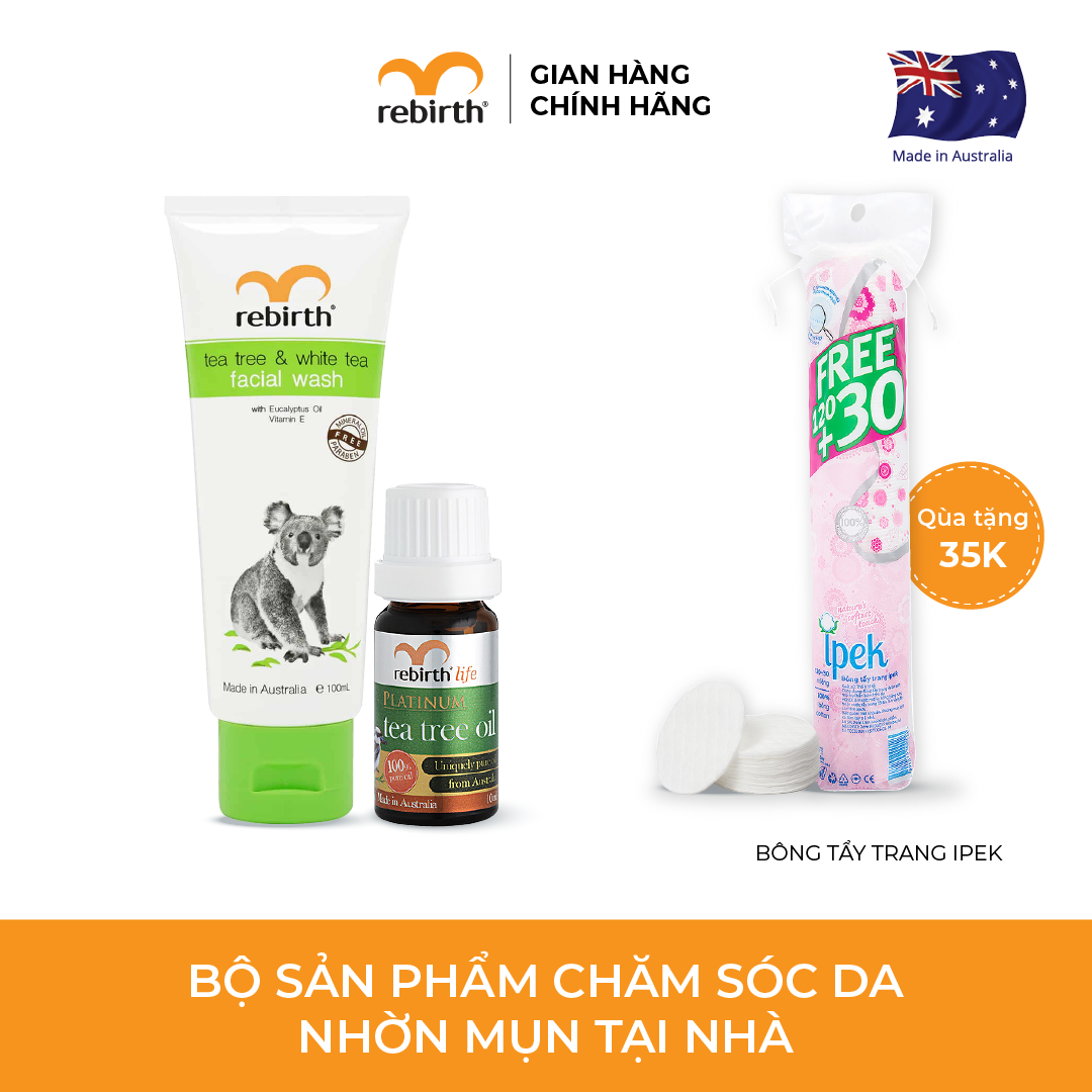 Bộ sản phẩm chăm sóc da nhờn mụn tại nhà Rebirth