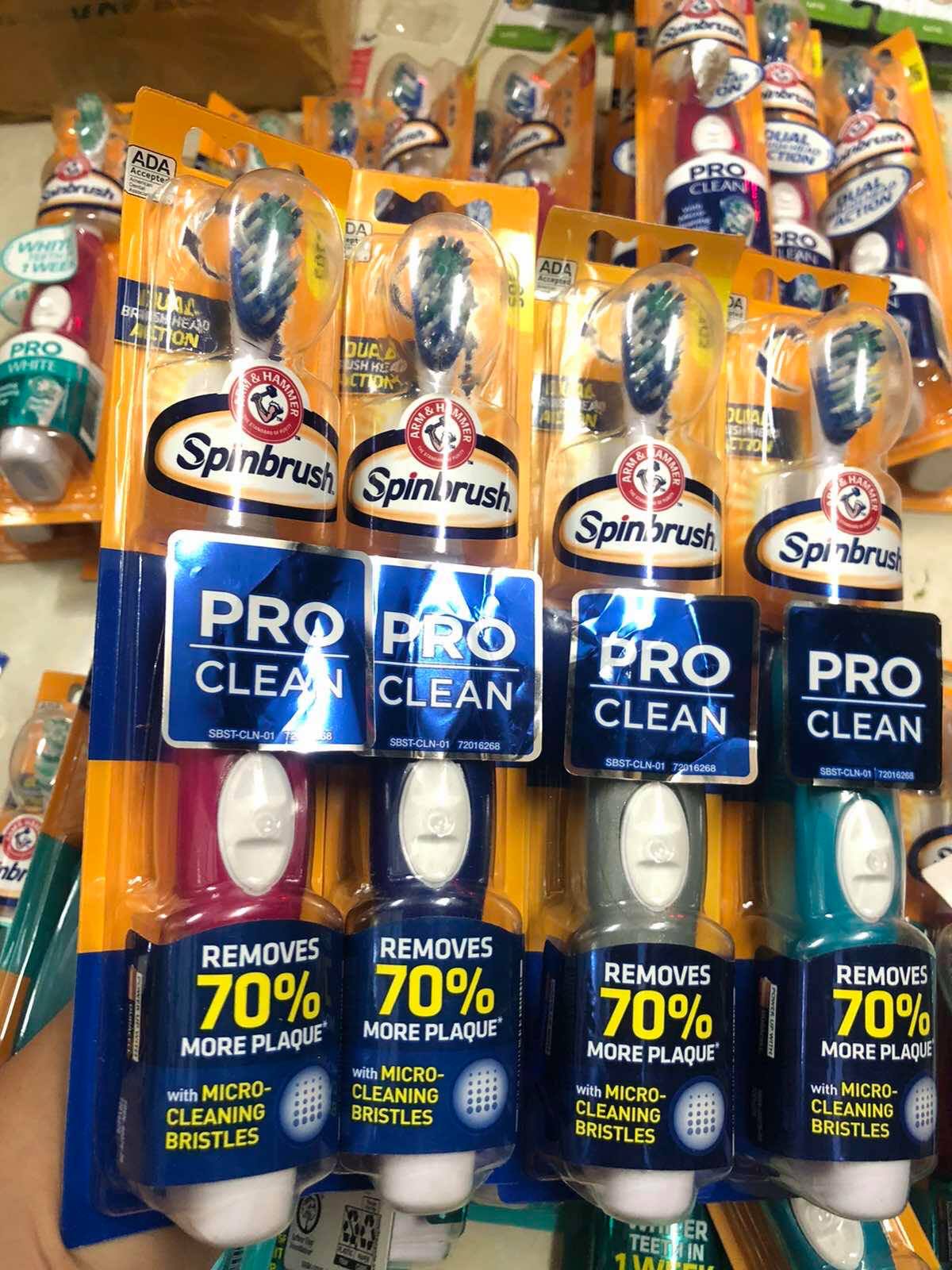 Bàn chải pin cao cấp Arm & Hammer Spinbrush Pro Clean Dual Action Battery Toothbrush