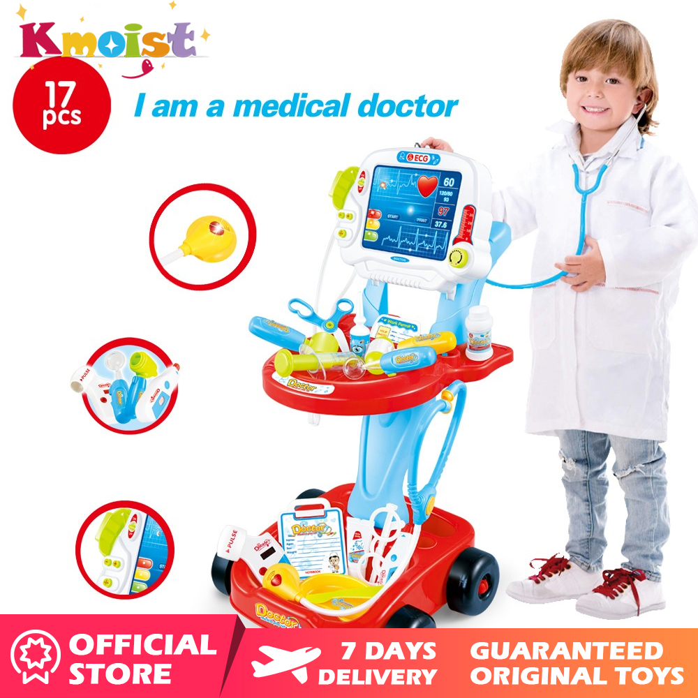 Doctor Pretend Play Set With Electric Simulation Stethoscope Kids Hospital