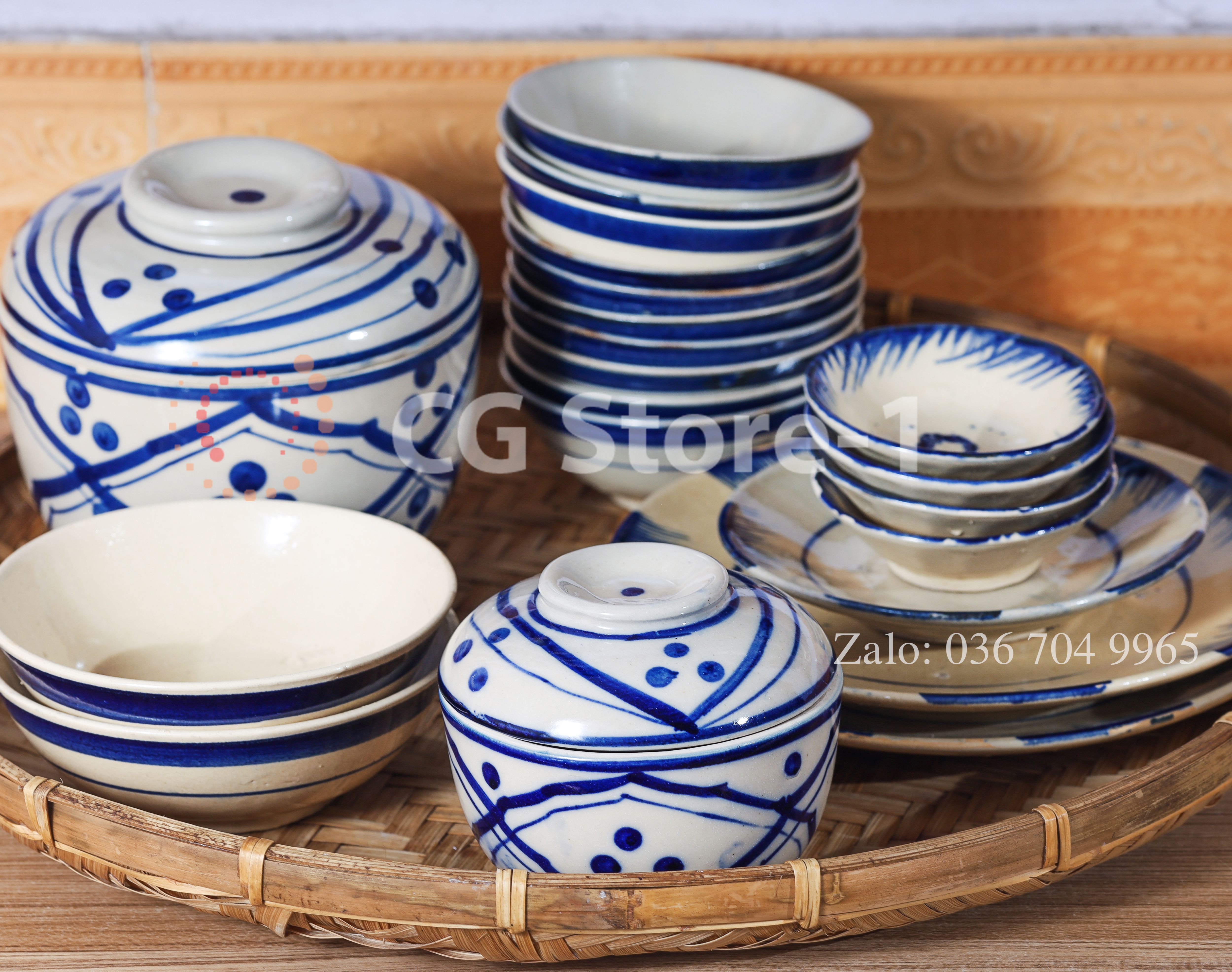 Bộ chén kiểu xưa-bc004