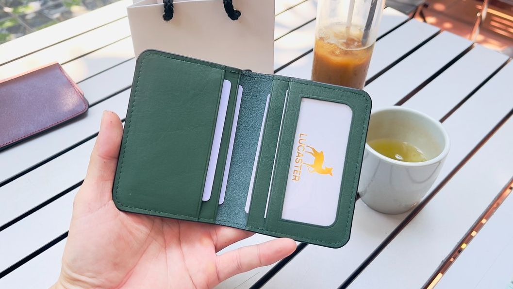 (da thật nhiều màu ) ví nam đứng mini cao cấp ,ví card mini da thật uinex thời trang lucaster bảo trì trọn đời
