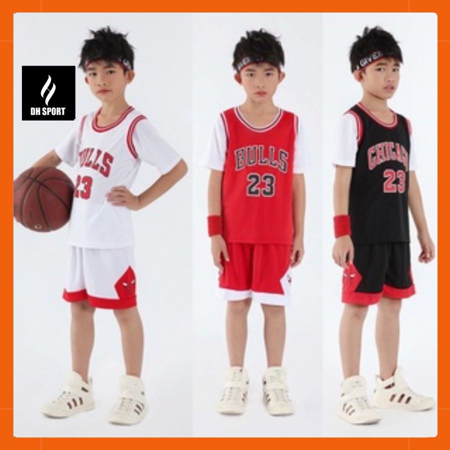 Áo Bóng Rổ Trẻ Em Nam Nữ Cao Cấp, bộ quần áo bóng rổ trẻ em DH Sport
