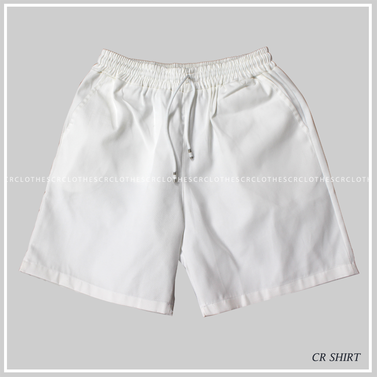 Quần short kaki CR MEN 2 màu trắng đen cực kì dày dặn