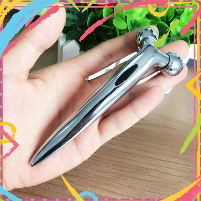 Con lăn massage mặt và toàn thân 3D tạo khuôn mặt vline và hình thể quyến rũ.