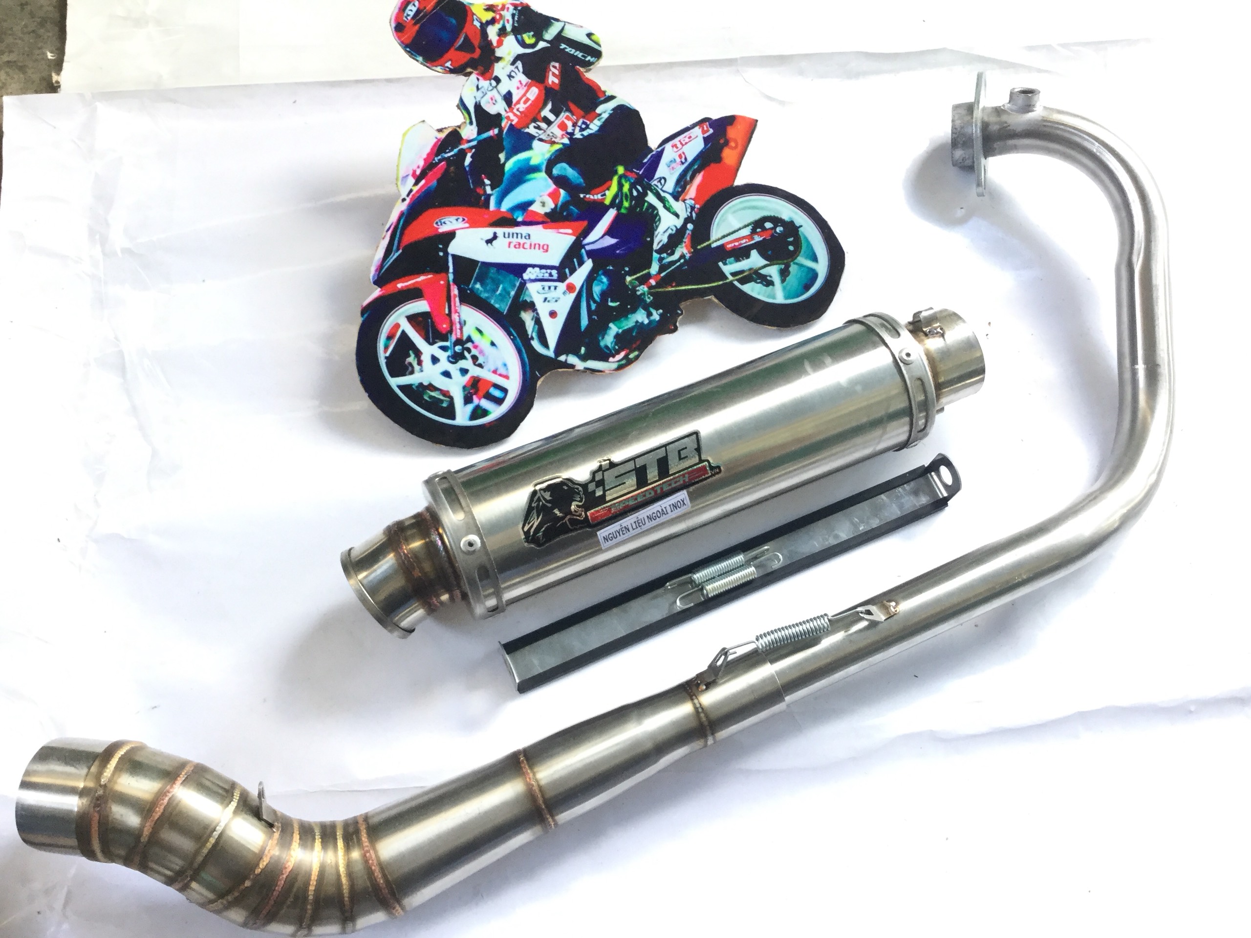 Pô STB Cổ Xịn 2 Khúc 304 - Lắp Satria + GSX  + Raider Fi ......,.,.,