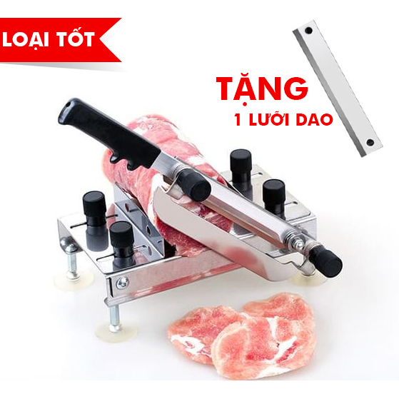 Máy thái thịt cắt xương bằng tay - Bộ dao cắt đa năng - Inox 304 cao cấp - Lưỡi cắt sắc bén - Thái thịt đông lạnh - Cắt xương - Chặt gà - Thái lát rau củ quả