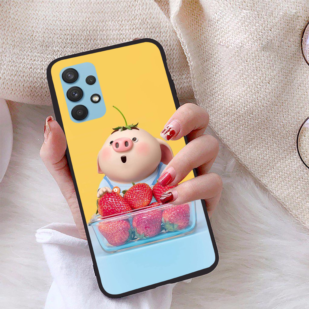 Ốp lưng iCase dành cho Samsung Galaxy A32 Phiên bản 4G TGDD viền dẻo TPU BST Pig Cute