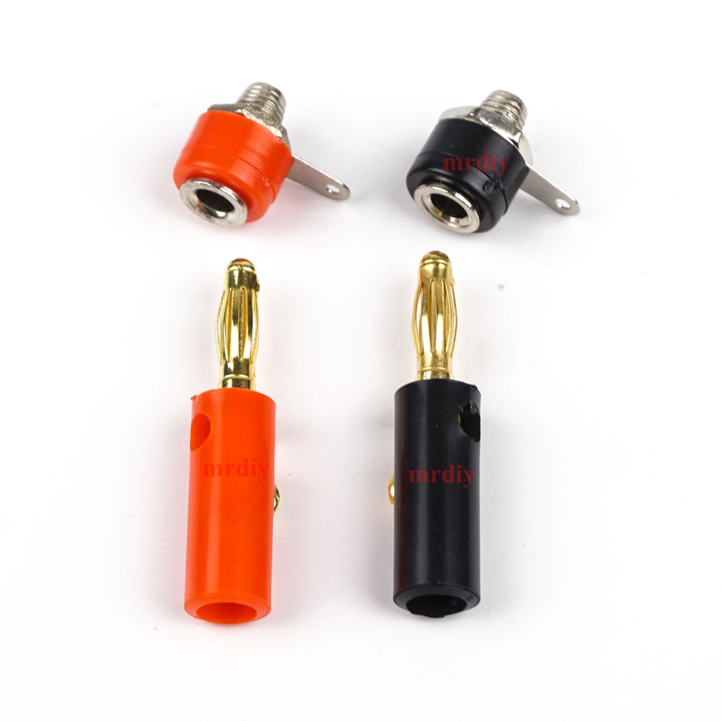 Jack bắp chuối 4mm mạ đồng đực - cái