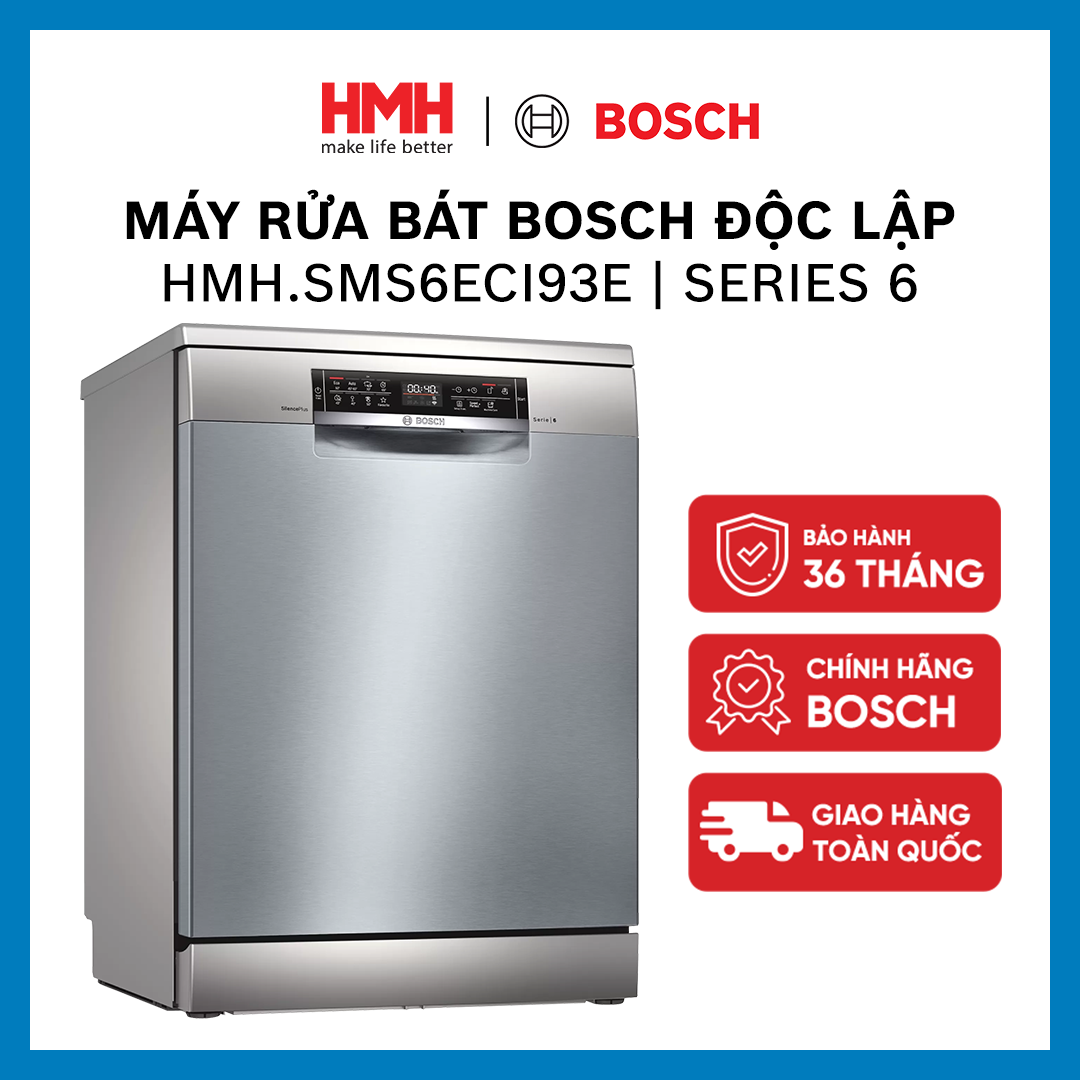 Bosch Hmh.Sms6Eci93E Series 6, Home Connect 13-Set Independent Dishwasher, Genuine - 36 Month Warranty