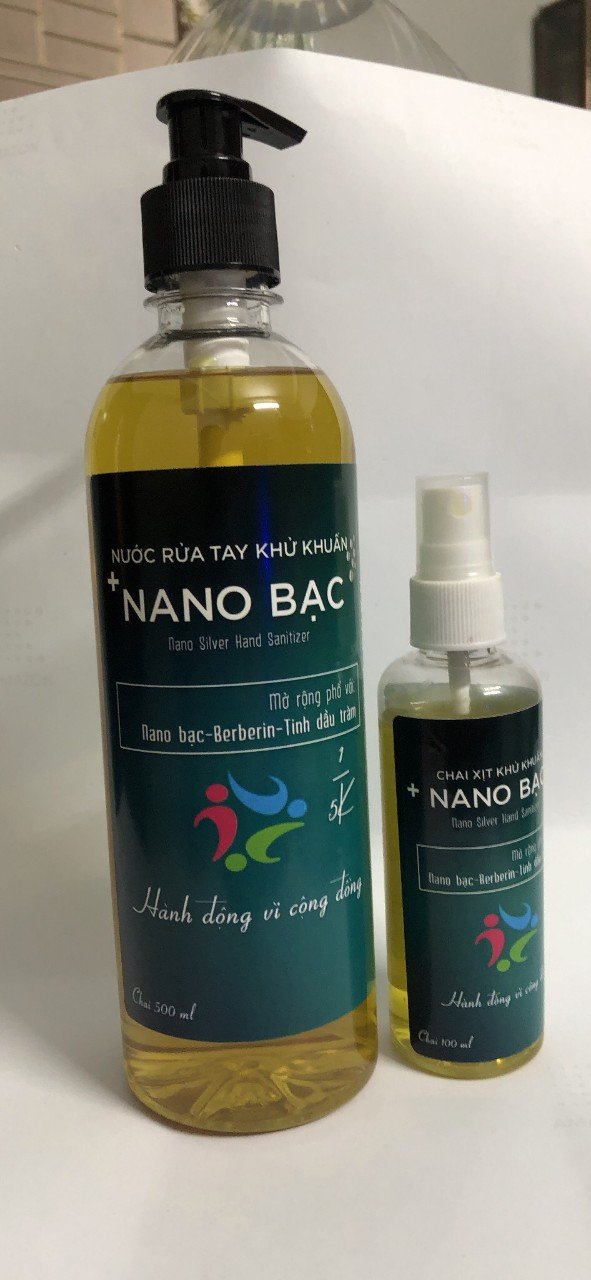 Nano Bạc Diệt Khuẩn 99.99% Chai Xịt Rửa Tay 100ml Nano Bạc Xịt khuẩn