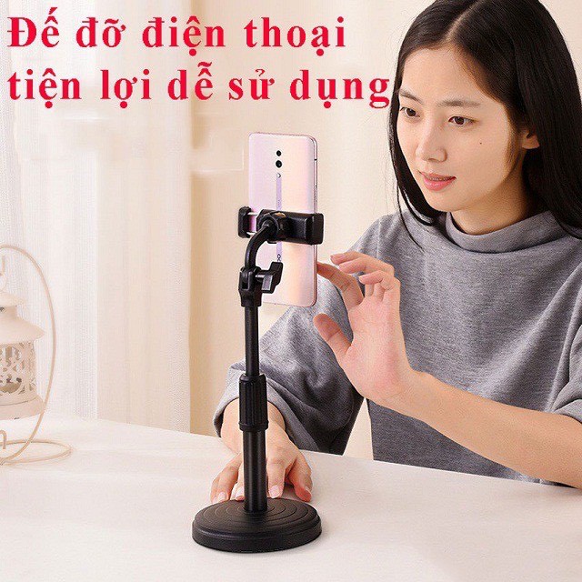 Giá đỡ điện thoại Microphone Stands, kẹp chống lưng 360