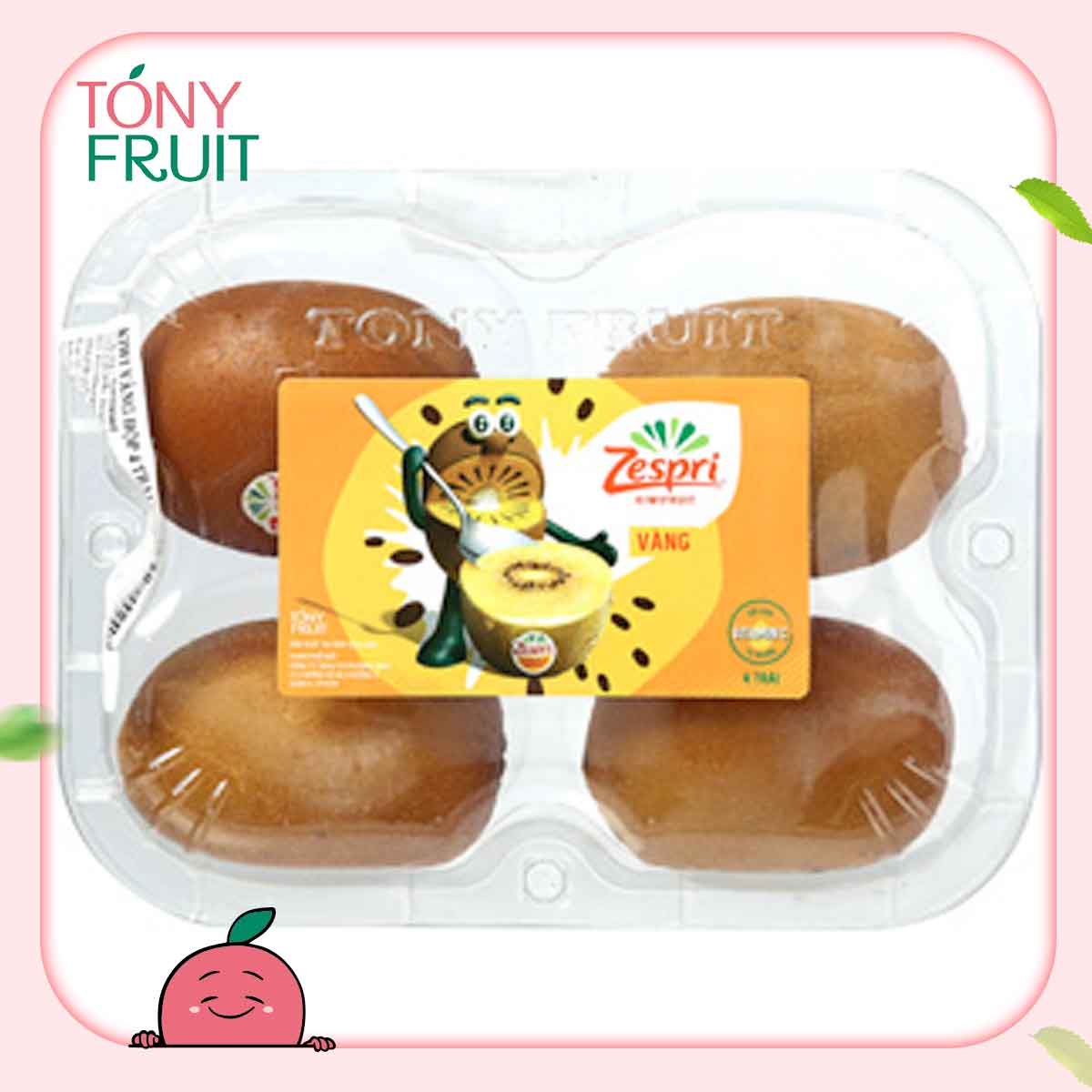Trái Cây Tươi Kiwi Vàng Zespri Ngọt, Thơm Ngon Hộp 4 Trái