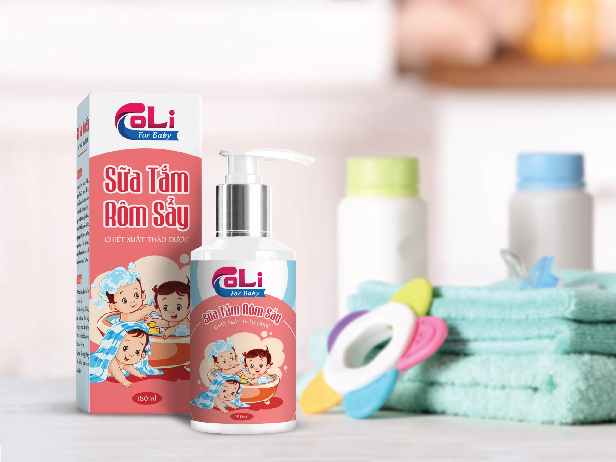 Sữa tắm rôm sẩy coii for baby 180ml