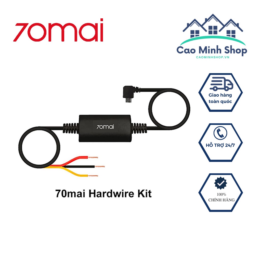 Bộ dây Hardware Kit 70mai đấu điện cầu chì cho Camera hành trình 70mai