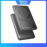 Hoco Q26 MagSafe PD20W Fast Charging Power Bank 5000mAh With LED light shows the power level Compatible with Apple iPhone 14 iPhone 15, iPad, Airpods, Android, Samsung Galaxy