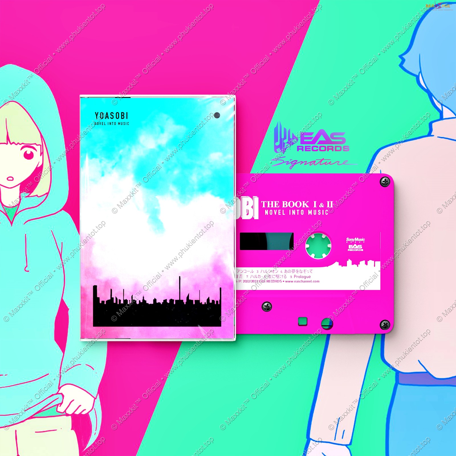 Băng cassette yoasobi - the book - neon pink tape - eas records