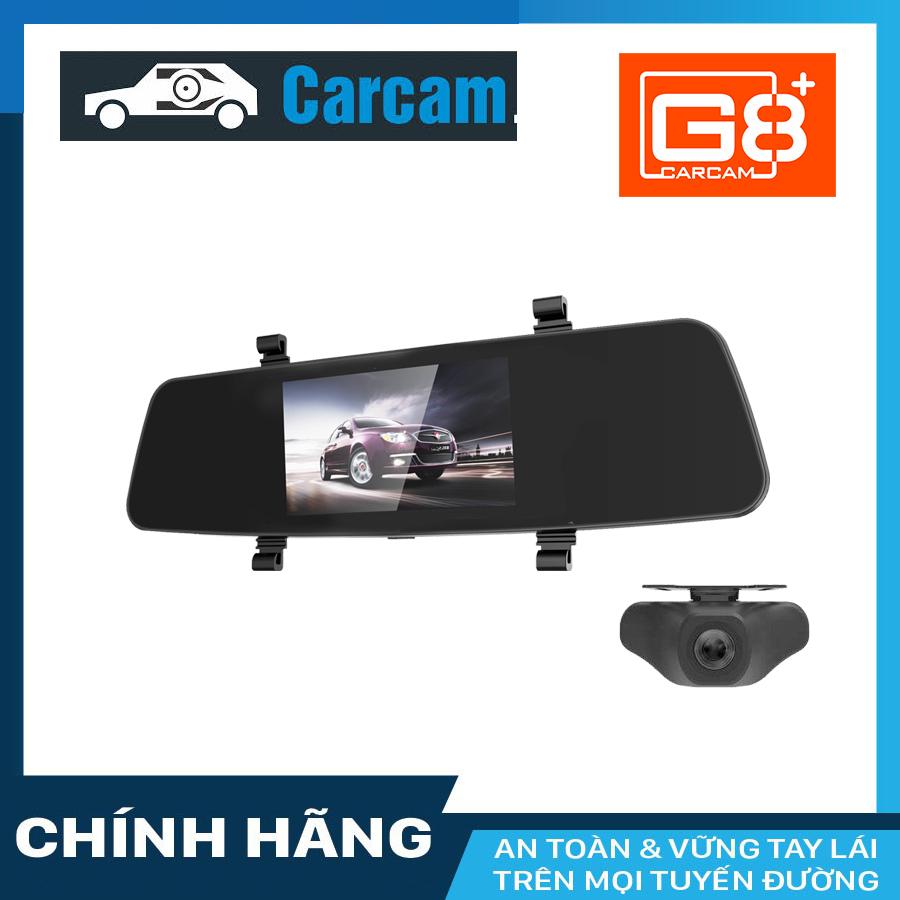 Camera hành trình Carcam G8 Plus Wifi, G.P.S, màn hình cảm ứng, kiêm camera lùi + thẻ nhớ 16/32GB Class 10
