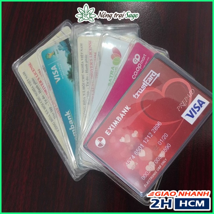[4 Cái] Túi Đựng CCCD, Card Visit, Thẻ ATM, Bằng Lái... - Giúp Bảo Vệ Thẻ Bị Trầy Xước Va Chạm Làm Hư Chip, Làm Bay Màu Thẻ