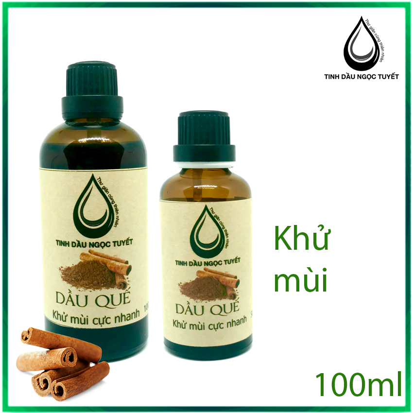 [HCM][Hàm lượng 90%] Bộ 2 Tinh dầu quế nguyên chất Ngọc Tuyết chuyên xông phòng thư giãn DQ 50ml và 100m có giấy kiểm địnhl