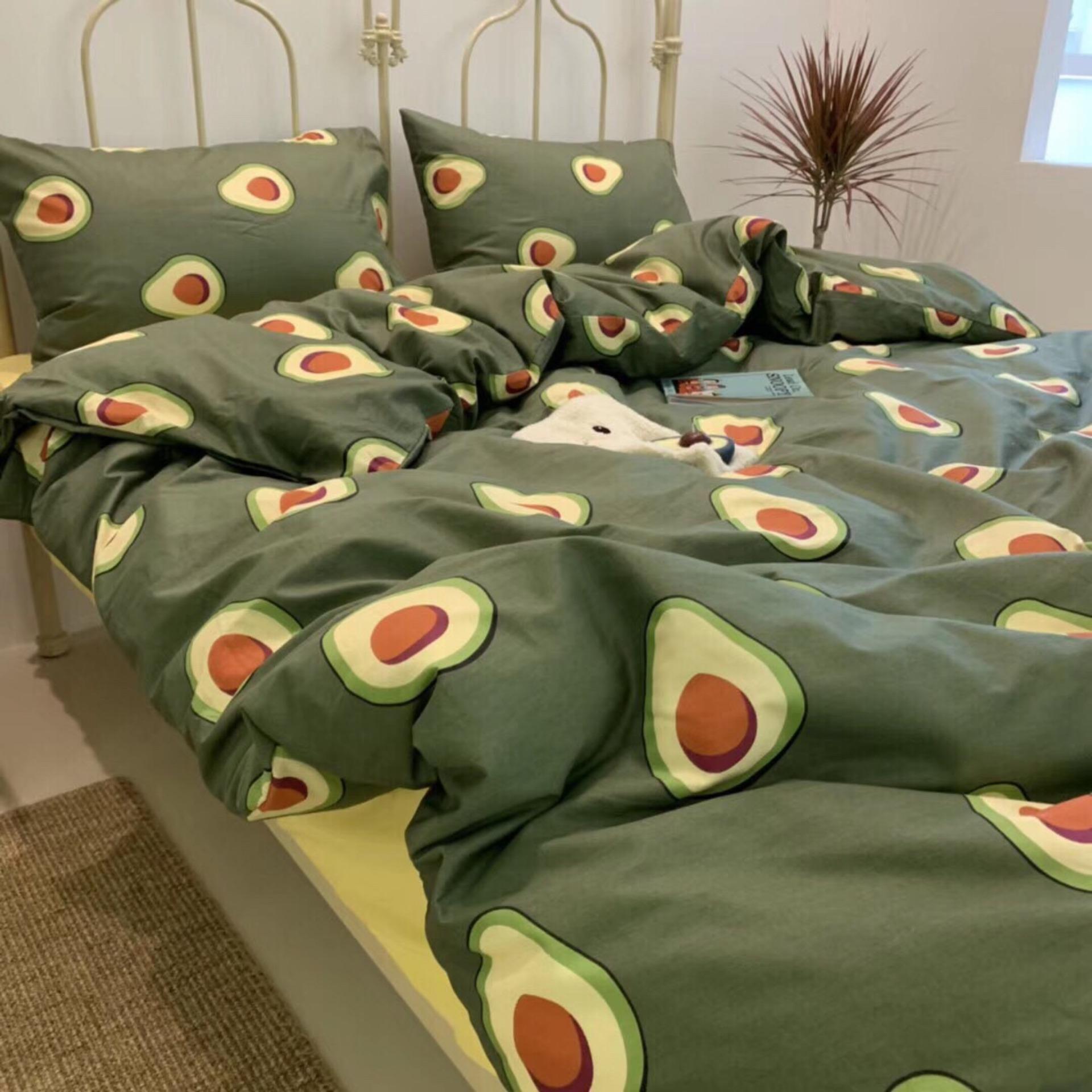 [ MIỄN PHÍ VẬN CHUYỂN ]-Bộ chăn ga gối trái bơ bo chun đủ kích thước