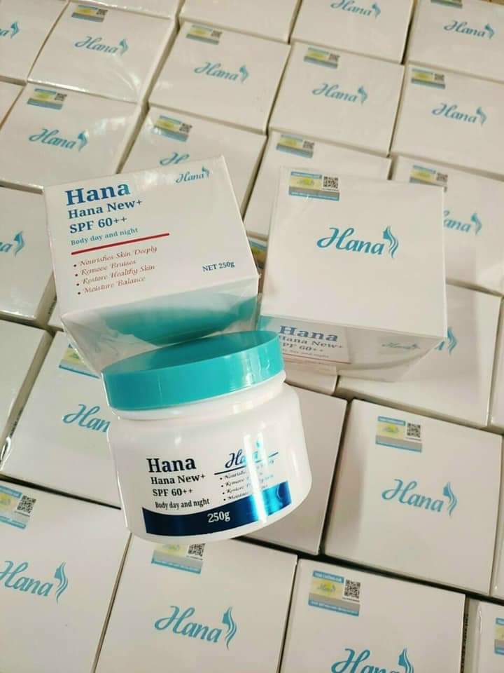 Kem Body Hana New SPF 60+ 250g Trắng Mịn Da Chống Nắng