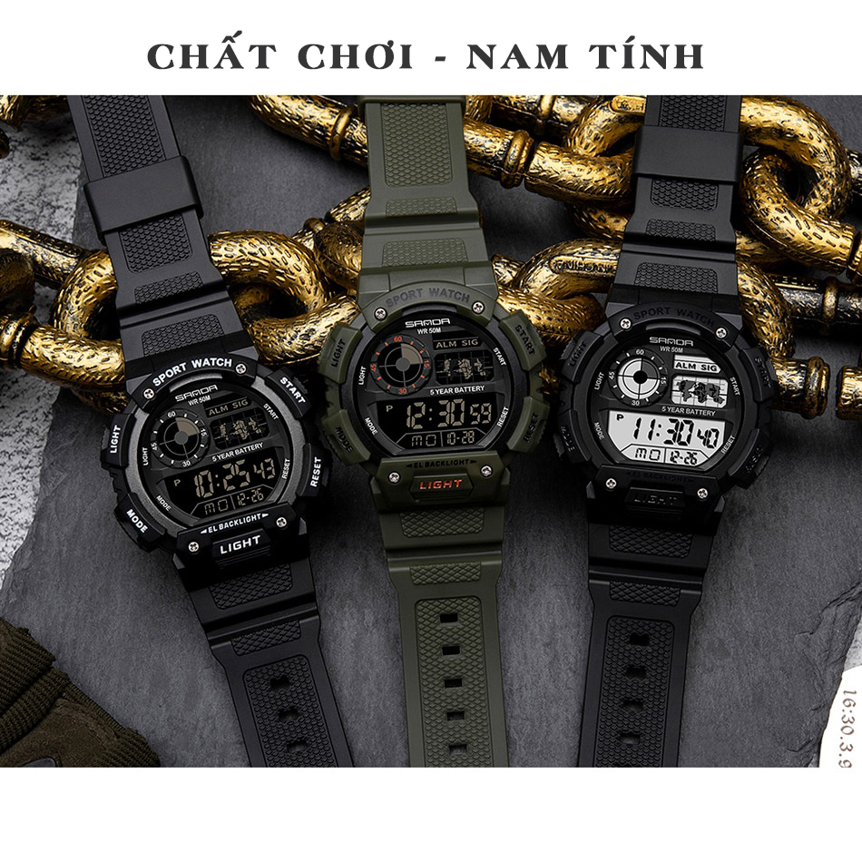 Đồng hồ Nam SANDA JAPAN Chống Nước Siêu Bền, Thương Hiệu Cao Cấp từ Nhật Bản 15