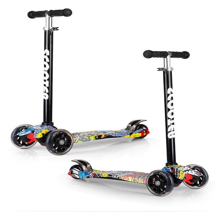 [HCM]( HÀNG CHÍNH HÃNG ) XE TRƯỢT SCOOTER KHUNG THÉP - CÓ THẮNG CHÂN HỌA TIẾT ĐA DẠNG BẮT MẮT - XE trượt 3 bánh loại tốt chất liệu cao cấp - Dụng cụ thể thao hoạt động phù hợp với mọi lứa tuổi - X