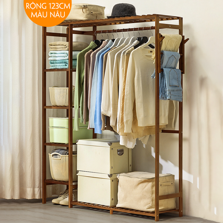 Kệ, giá treo quần áo vuông chống mối mọt, ẩm mốc phong cách Hàn Quốc