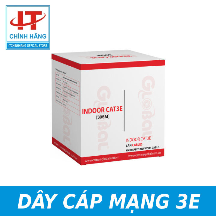Dây Cáp Mạng Global INDOOR CAT3E - 305M - Hàng Chính Hãng