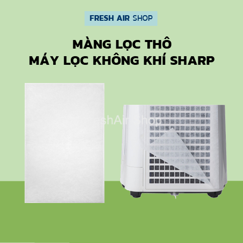 Set 6 tấm màng lọc thô lọc bụi cho máy lọc không khí Sharp