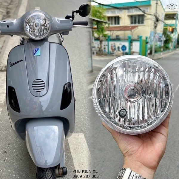 Đèn pha tròn siêu sáng cho các dòng vespa lx kèm bóng