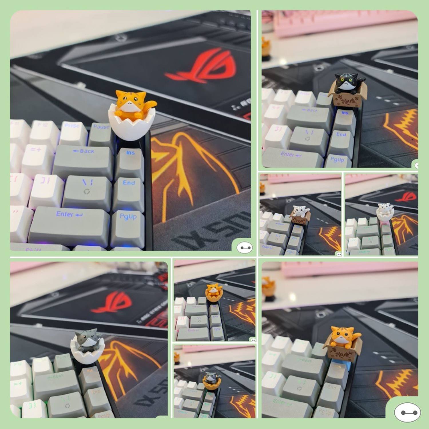 NÚT KEYCAP ESC LẺ MÈO DỄ THƯƠNG TRANG TRÍ BÀN PHÍM CƠ LẮC ĐẦU