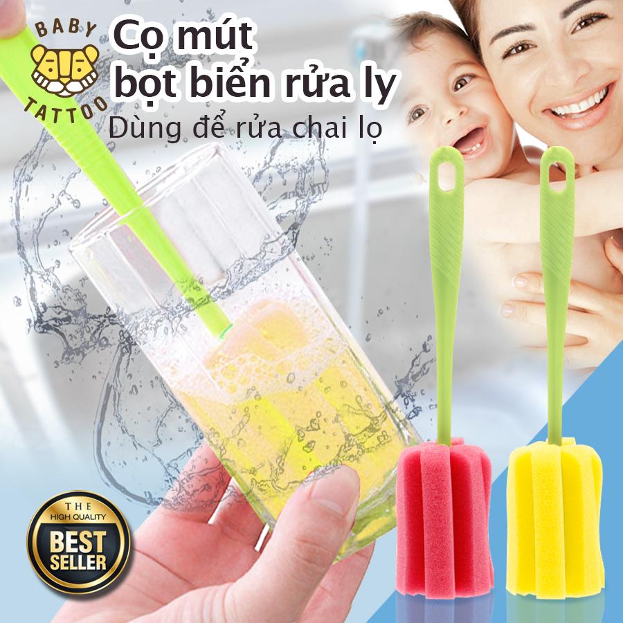 [HCM]Dụng cụ rửa ly đầu mút bọt biển