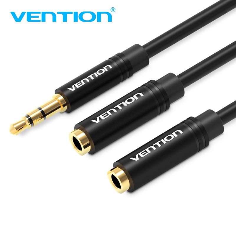 Dây cáp vention chia 2 cổng âm thanh 3.5mm tiện dụng