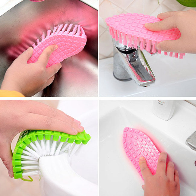 Bàn chải uốn cong góc đa năng,Móc Phòng Tắm Mềm 360 Độ, Đa Chức Năng Bồn Rửa Nhà Bếp Bàn Chải Làm Sạch Uốn Cong Linh Hoạt Nhà Vệ Sinh Quần Áo Giặt Di Động Góc Chà Màu Ngẫu Nhiên