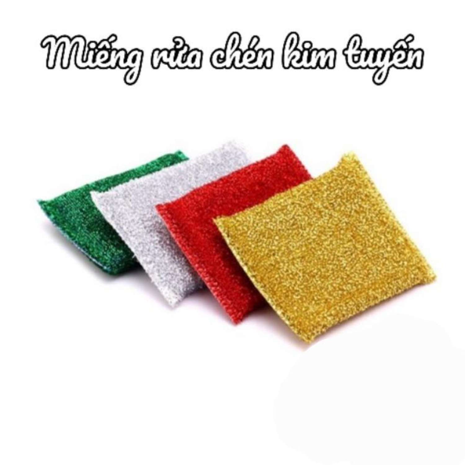 Miếng cước rửa chén kim tuyến