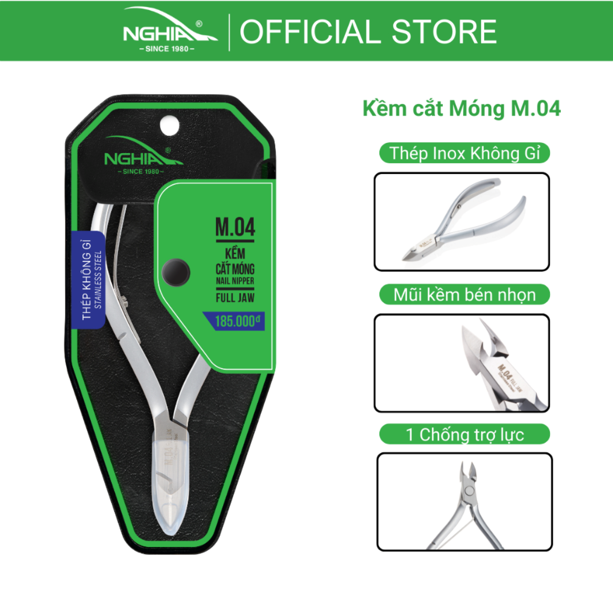 Kềm Cắt Móng Thép Không Gỉ KỀM NGHĨA M.04