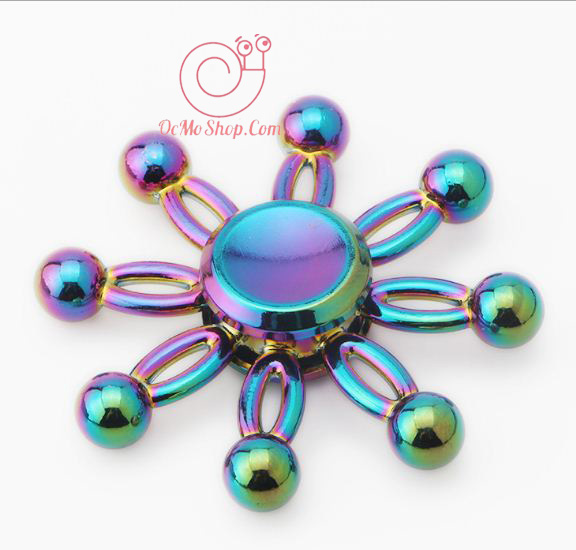 Con quay Finger Spinner 8 cánh phản quang kim loại