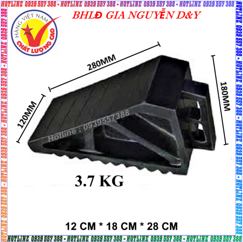 CỤC CHÈN , CỤC CĂN  , CỤC CHẶN LÙI BÁNH XE CAO SU DI ĐỘNG LOẠI TO