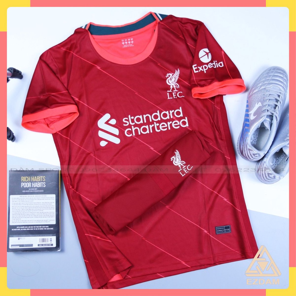 Áo Đá Bóng Liverpool đỏ 2022 Vải Thái Cực Chất - Bộ Quần Áo Đá Banh