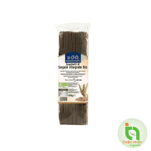Mì Spaghetti Lúa Mạch Đen Nguyên Cám Hữu Cơ 500g Sottolestelle Organic Whole Wheat Rye Spaghetti