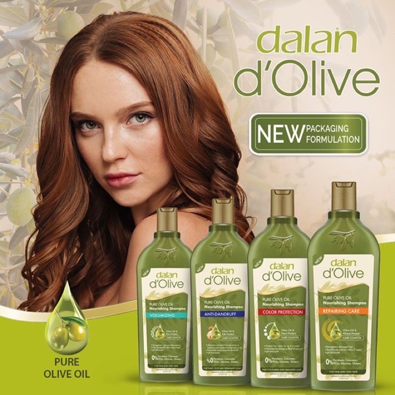 [CHÍNH HÃNG] Dầu Gội Olive Dalan D'Olive Shampoo Nutrition 400ml(tóc khô và hư tổn)