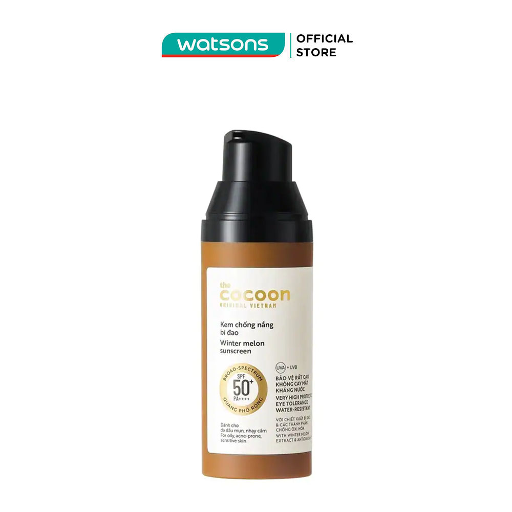 Kem Chống Nắng Bí Đao Cocoon Winter Melon Sunscreen SPF 50+ PA++++ 50ml 