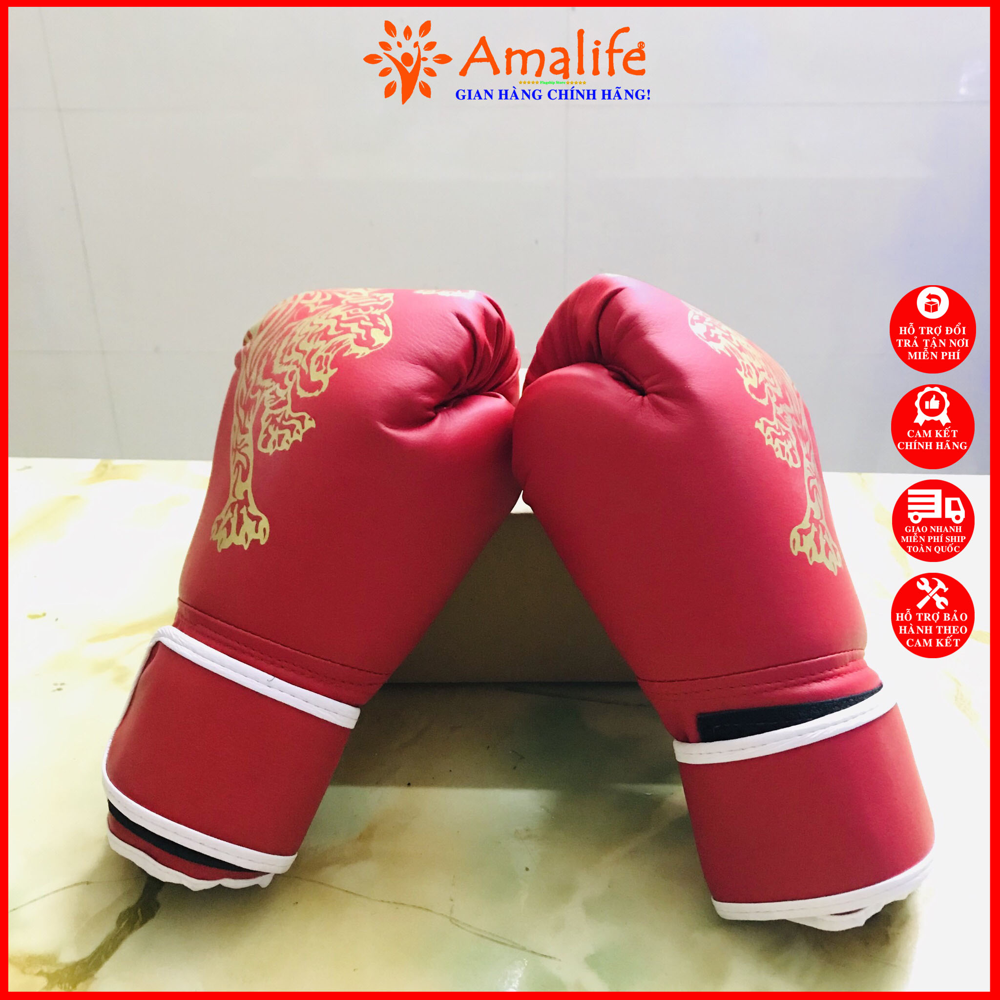 Găng Tay Đấm Bốc, Boxing Cho Người Lớn – Freesize  – Bộ Đôi Găng Tay MMA Người Lớn Cao Cấp Chính Amalife