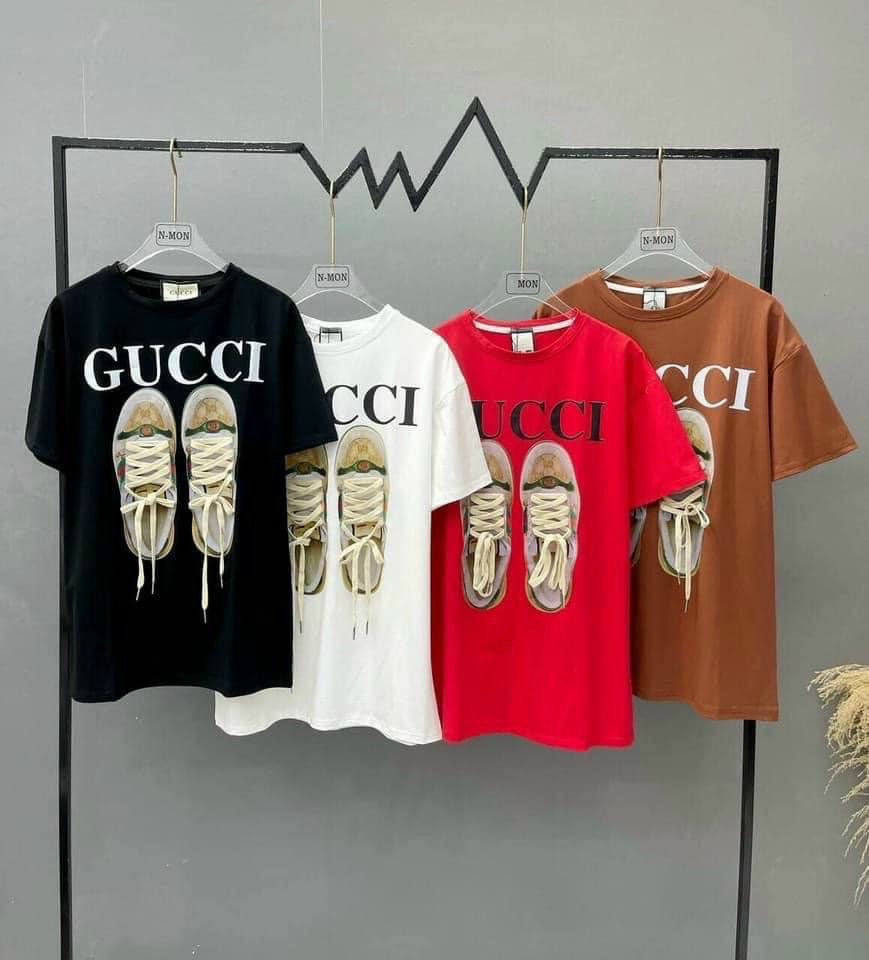 Aó thun gúccci nam nữ siêu xinh, phối màu cực sang siêu chảnh, thun cotton cao cấp cực dày, logo siêu xịn, nhìn là mê