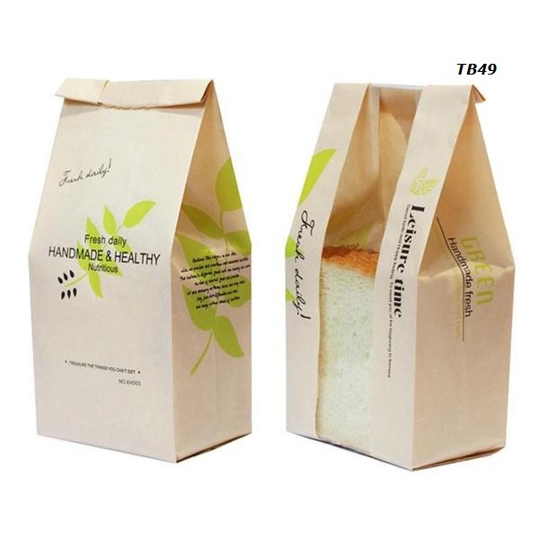 COMBO 50 TÚI ĐỰNG BÁNH MÌ HOA CÚC HANDMADE & HEALTHY, KÍCH THƯỚC 30CM X 12 CM