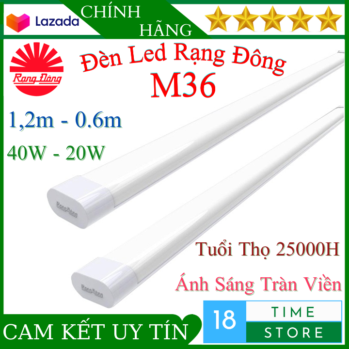 ( Bảo Hành 12 Tháng ) Đèn Led Bán Nguyệt Rạng Đông M36 Dài 1,2m - 0,6m Tưng Ứng Công Suất 40W - 20W Thiết Kế Ánh Sàng Tràn Viền Đèn Led Siêu Sáng  - Đèn Led Trang Trí