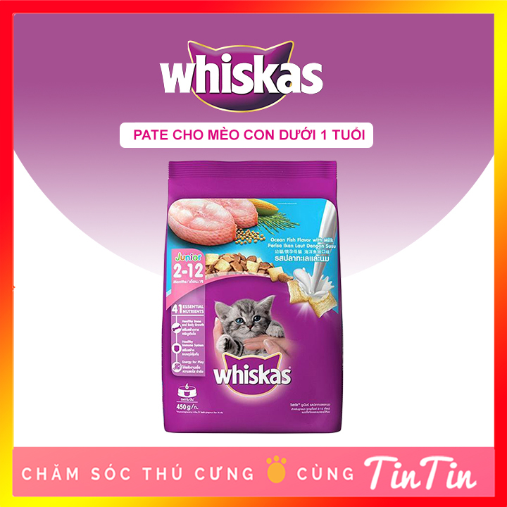Thức Ăn Hạt Khô Cho Mèo Con Whiskas Junior Túi 1,1 Kg Giá Rẻ