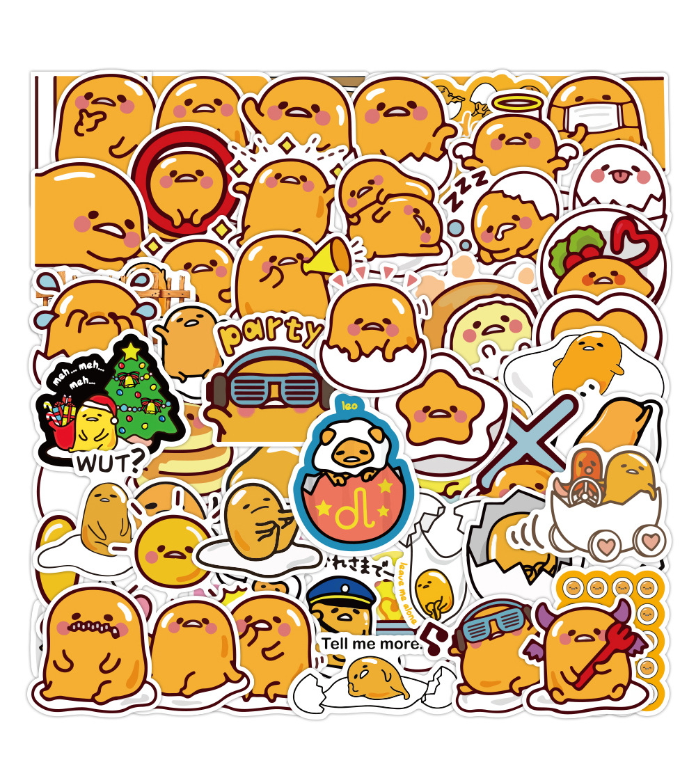 Set 50 Sticker Trứng Lười Chống Nước
