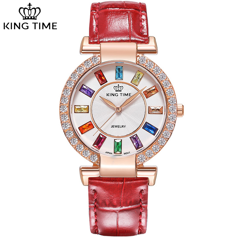 Đồng hồ nữ KING TIME Đính Đá Ruby Rainbow - Mặt to nổi bật, , Đồng hồ nữ hàn quốc, Đồng hồ nữ thời trang, Đồng hồ nữ chống nước, Đồng hồ nữ đẹp, Đồng hồ nữ thể thao 2